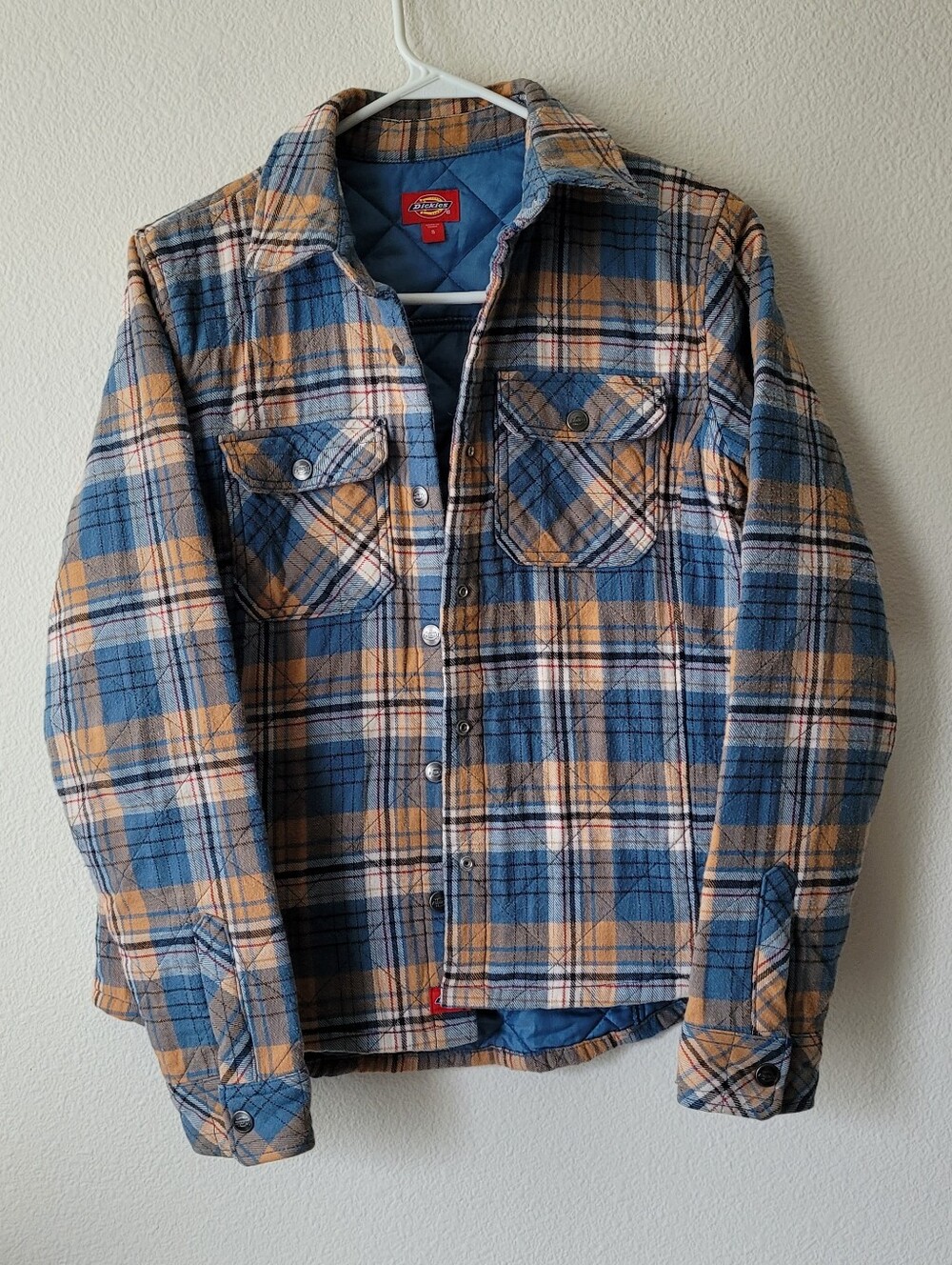 Dickies Plaid Snap Up Jacket Flannel Shacket